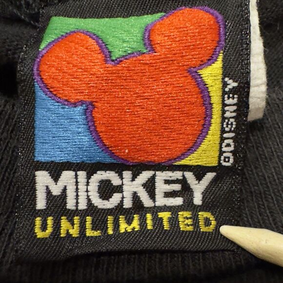 Vintage 90s Disney Mickey Shirt single stitch T-Shirt Hip Hop sz M Double Sided - Picture 3 of 10
